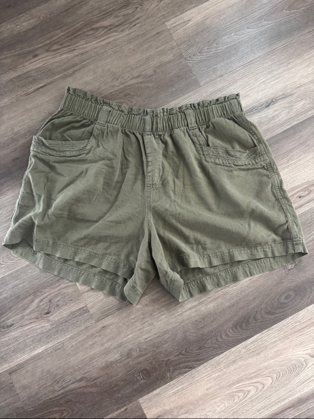 Maurices Olive Elastic Waist Pull-On Shorts